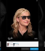 CSIRO’s Smart Vision technology used as a component of Glasses.com’s purchasing app. (Image: Glasses.com)