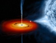 Visualisation of a black-hole system like 4U1630-47: a stellar-mass black hole being "fed" by a companion star. (Image: NASA / CXC / M. Weiss)