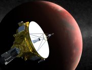 An artist's impression of the New Horizons spacecraft in front of Pluto (Image: NASA)