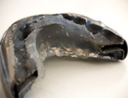 Top view of a mouthguard. 