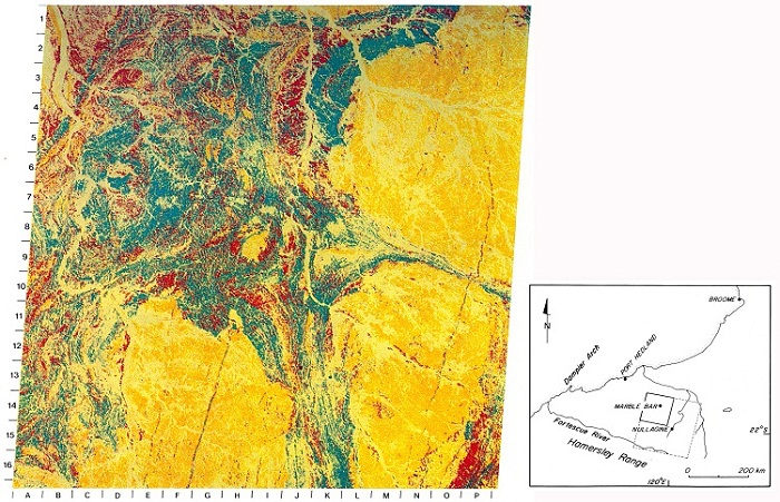 A computer classified image of Marble Bar