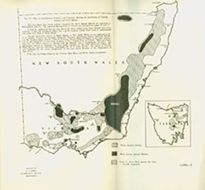 Map of south-eastern Australia and Tasmania