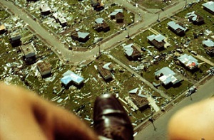 Inspecting the damage by Cyclone Tracy from above