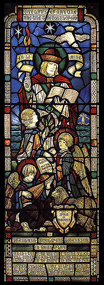 Stained glass window 'Knowledge' by Edith Lungley