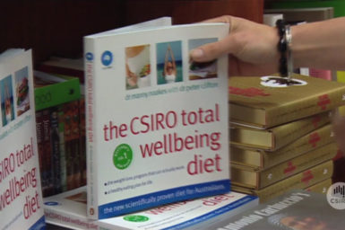 The CSIRO Total Wellbeing Diet book on display